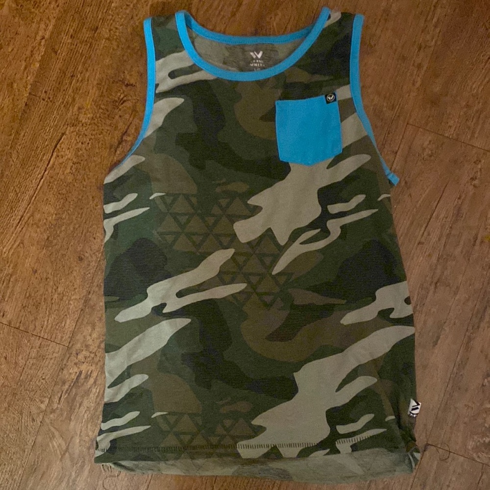 Shaun White Funky Sleeveless Camo Print Shirt
